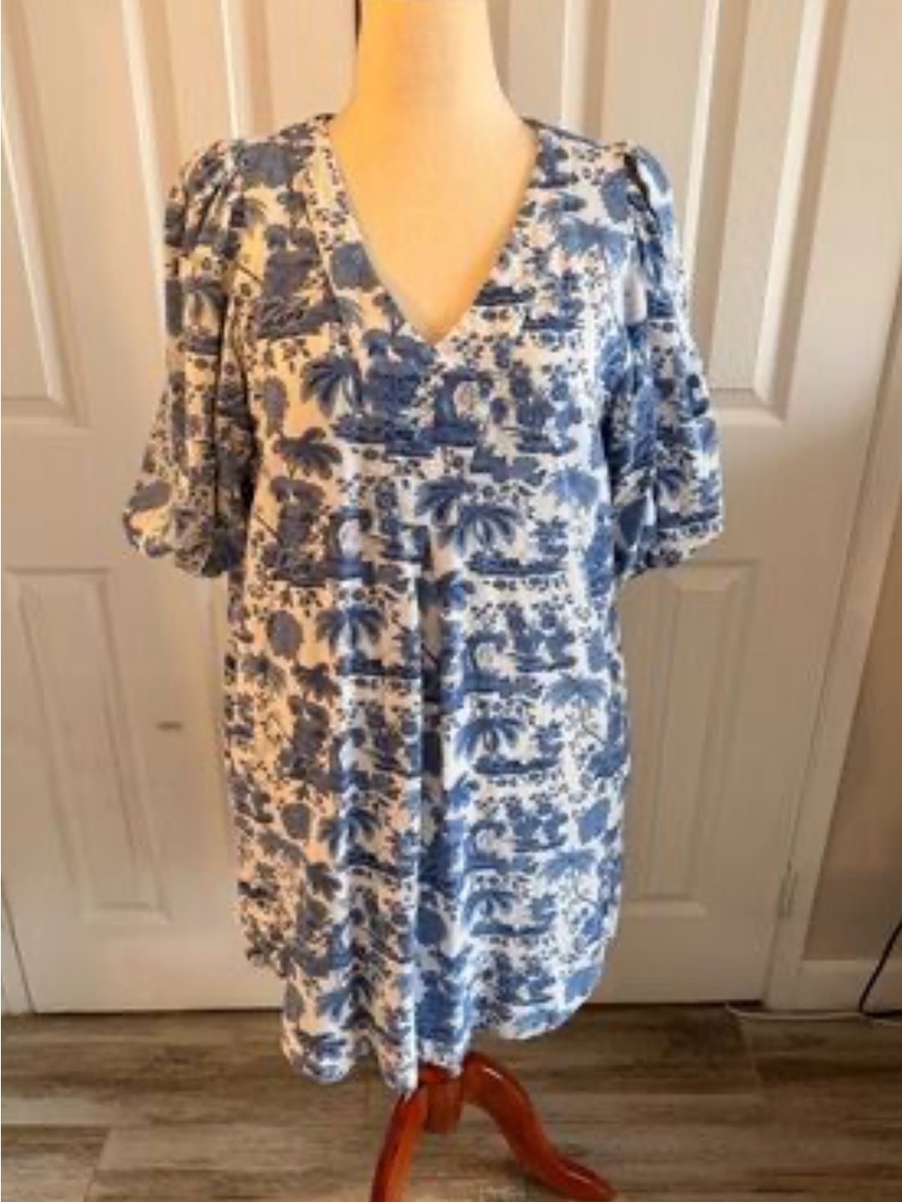 Cynthia Rowley Linen Blend Toile Dress - Size S